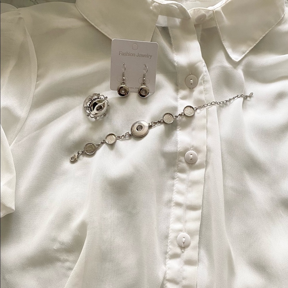 Ring, earrings and bracelet set,